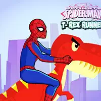 Pelari T-Rex Spiderman tangkapan layar permainan